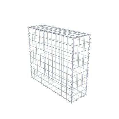 Gabione 100 cm x 90 cm x 30 cm (L x H x T), Maschenweite 10 cm x 10 cm, Spirale