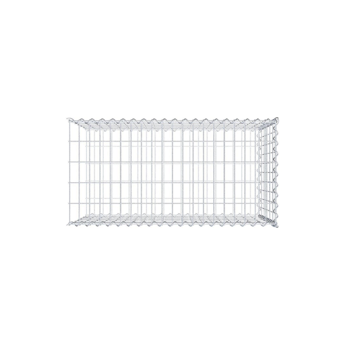 Gabbione aggiuntivo tipo 2 100 cm x 60 cm x 50 cm (L x A x P), maglia 5 cm x 10 cm, spirale