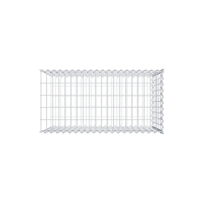 Gabbione aggiuntivo tipo 2 100 cm x 60 cm x 50 cm (L x A x P), maglia 5 cm x 10 cm, spirale