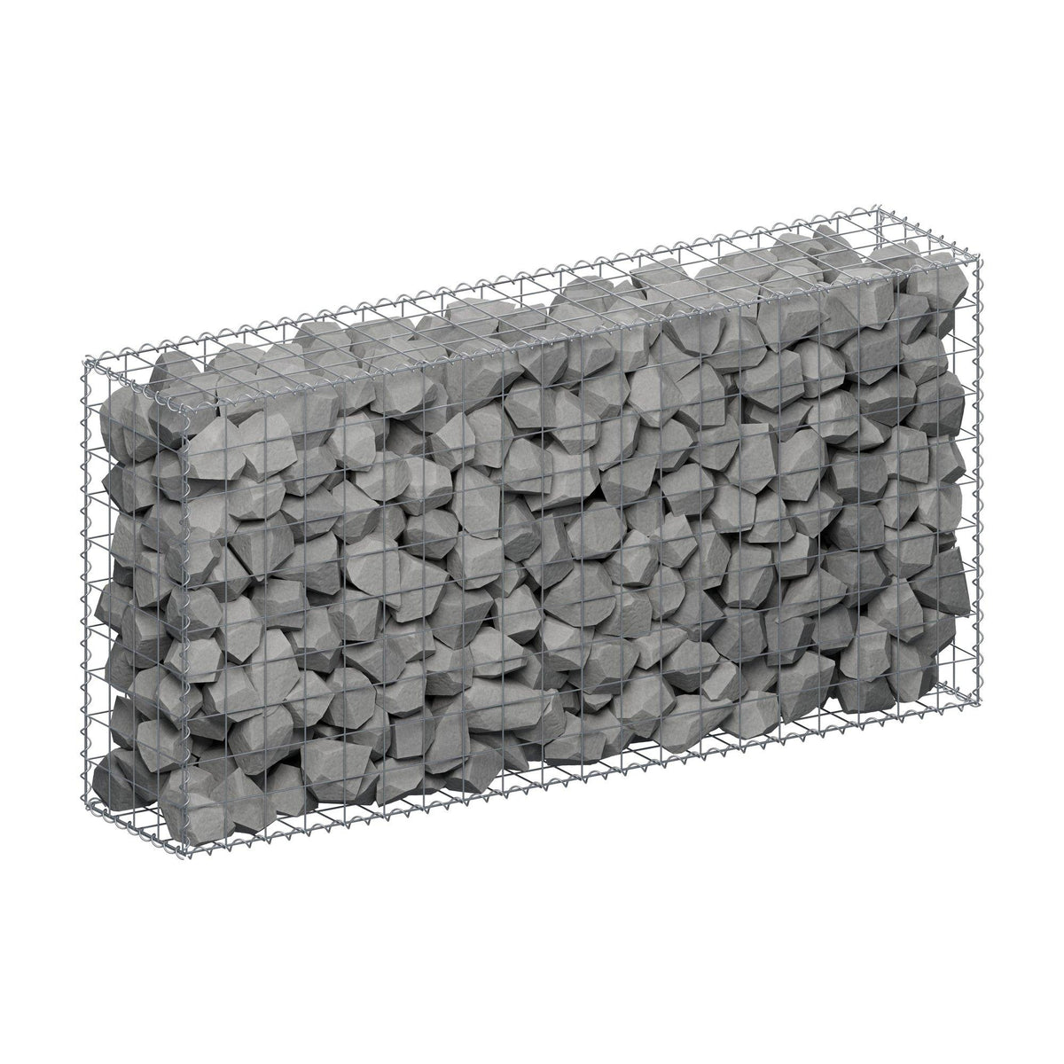 Gabion 200 cm x 100 cm x 40 cm (L x H x D), mesh size 10 cm x 10 cm, spiral