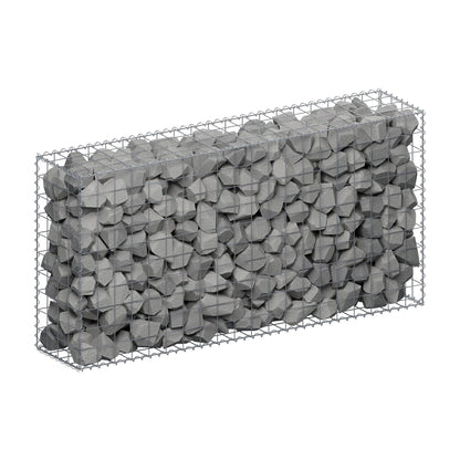 Gabion 200 cm x 100 cm x 40 cm (L x H x D), mesh size 10 cm x 10 cm, spiral