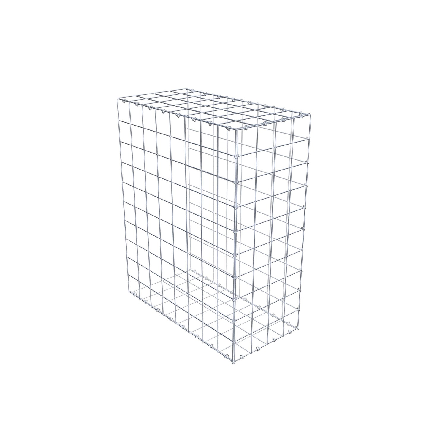 Gavión complementario de tipo 2 100 cm x 80 cm x 40 cm (L x A x P), malla 10 cm x 10 cm, anillo en C
