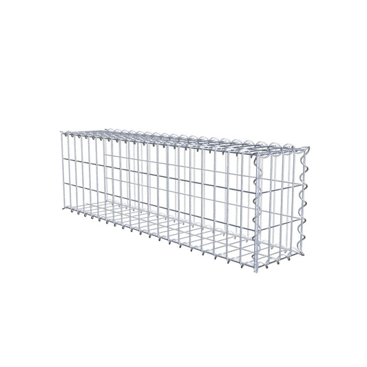 Opvokset gabion type 2 100 cm x 30 cm x 20 cm (L x H x D), maskestørrelse 5 cm x 10 cm, spiral