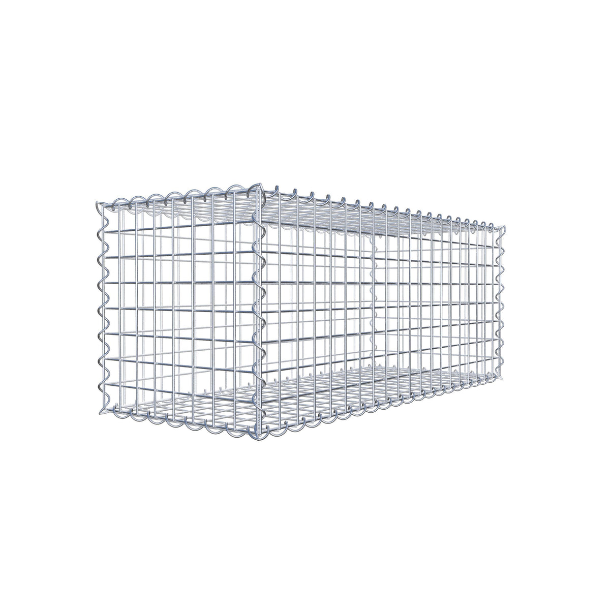 Gabione 100 cm x 40 cm x 40 cm (L x H x T), Maschenweite 5 cm x 5 cm, Spirale