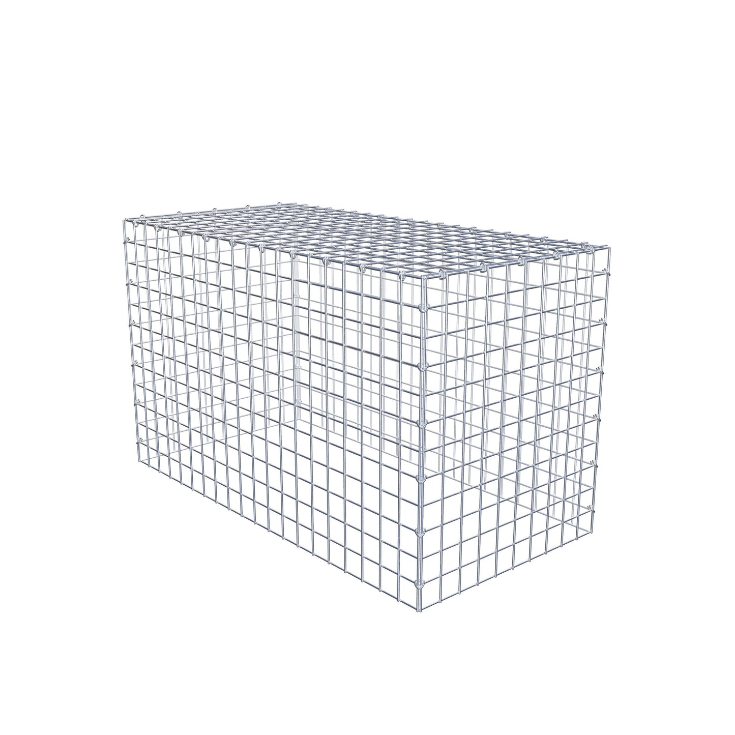 Gavión complementario de tipo 3 100 cm x 60 cm x 50 cm (L x A x P), malla 5 cm x 5 cm, anillo en C