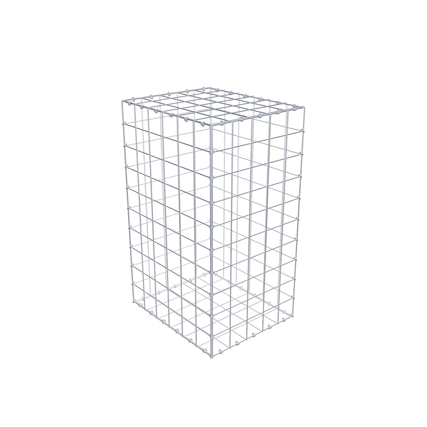 Gabion 100 cm x 60 cm x 50 cm (L x H x P), mailles 10 cm x 10 cm, anneau en C