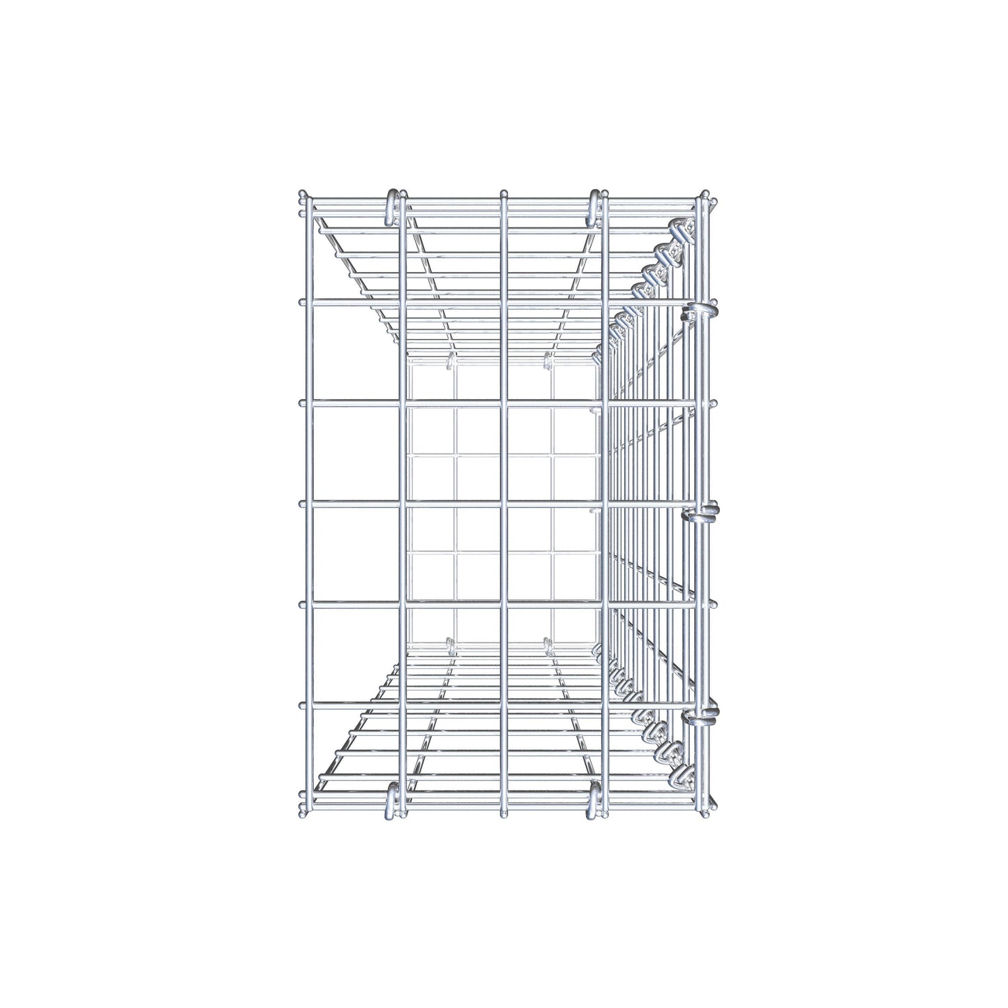 Anbaugabione Typ 2 100 cm x 20 cm x 30 cm, Maschenweite 5 cm x 10 cm, C-Ring