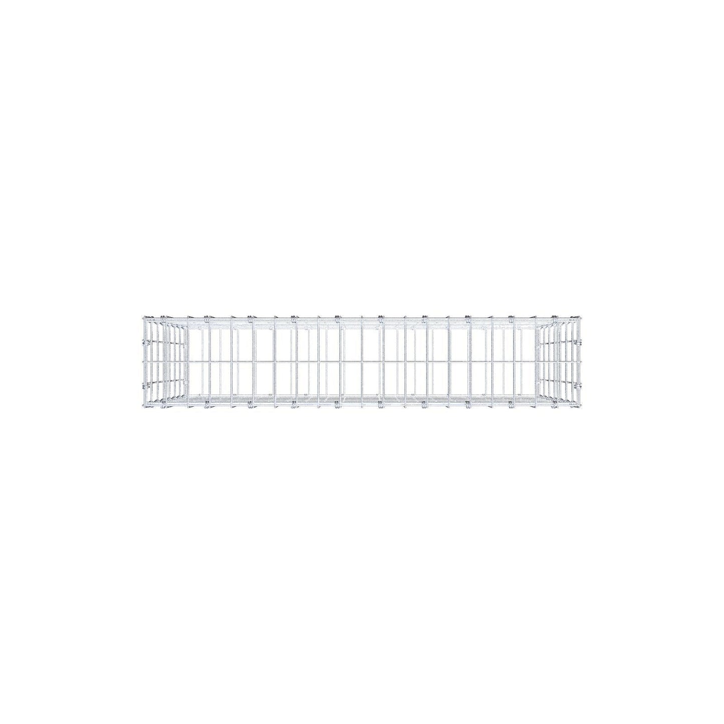 Gabione 100 cm x 70 cm x 20 cm (L x H x T), Maschenweite 5 x 10 cm, Spiralring