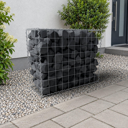 Gabbione 100 cm x 80 cm x 40 cm (L x H x P), maglia 10 cm x 10 cm, spirale