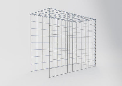 Gabion rapporté type 4 100 cm x 80 cm x 40 cm (L x H x P), mailles 10 cm x 10 cm, spirale