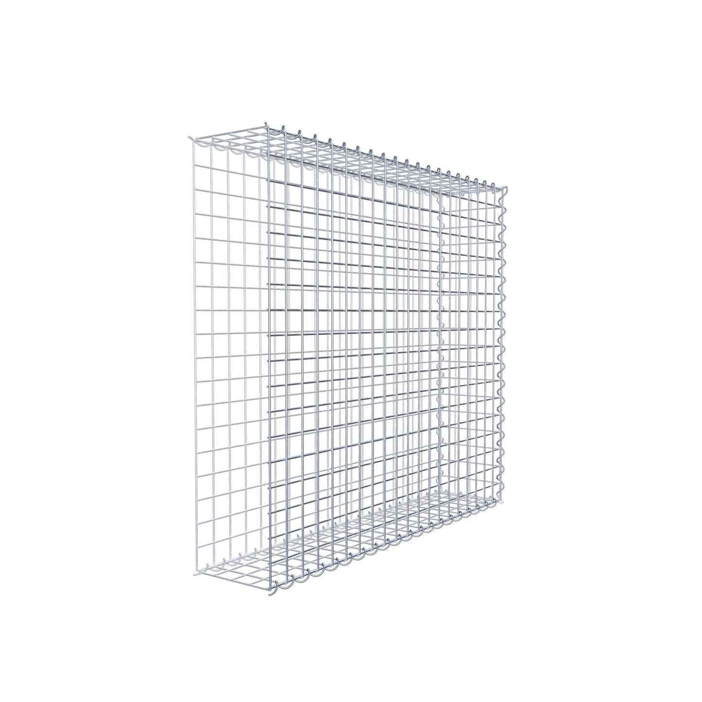 Gabion rapporté type 2 100 cm x 90 cm x 20 cm (L x H x P), mailles 5 cm x 5 cm, spirale