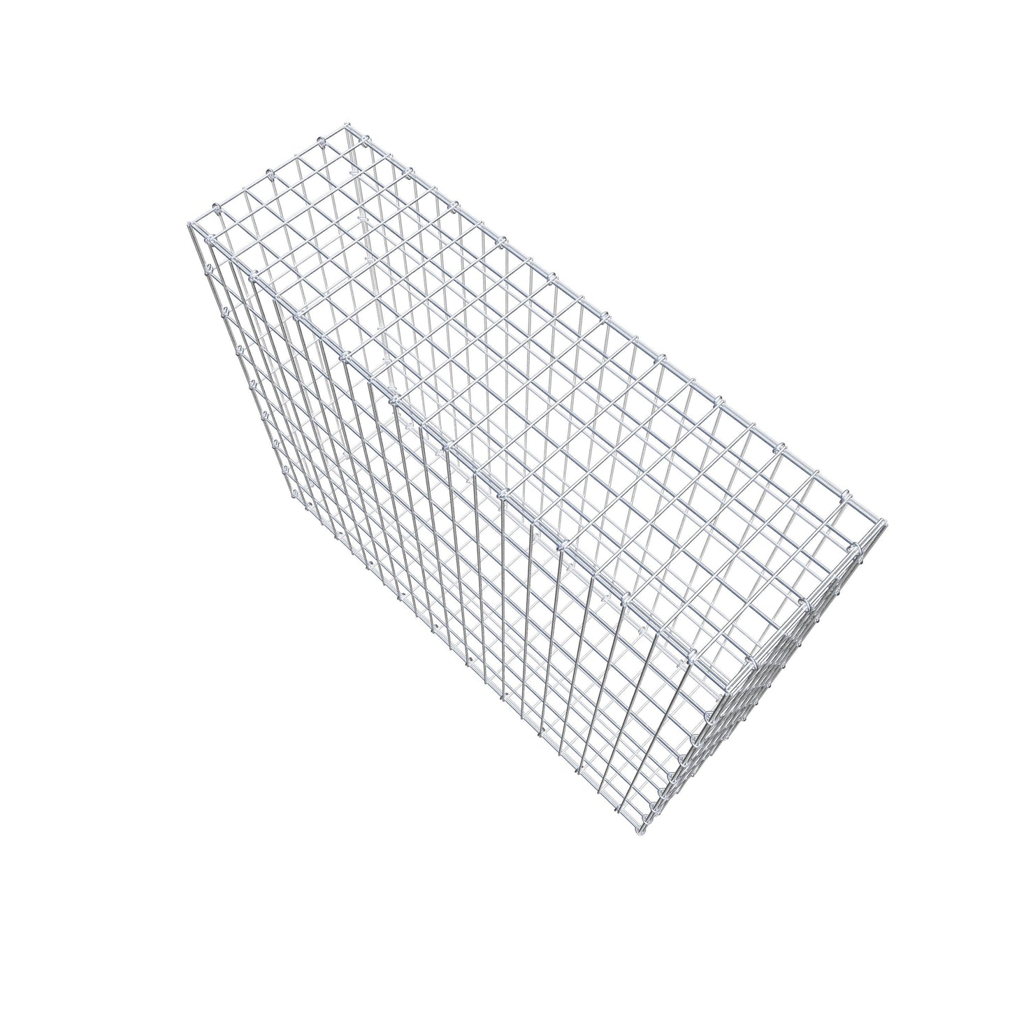 Gabion 100 cm x 80 cm x 30 cm (L x H x P), mailles 5 cm x 10 cm, anneau en C