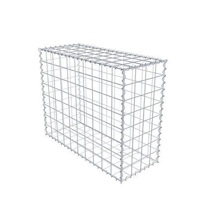 Gabbione 100 cm x 80 cm x 40 cm (L x H x P), maglia 10 cm x 10 cm, spirale