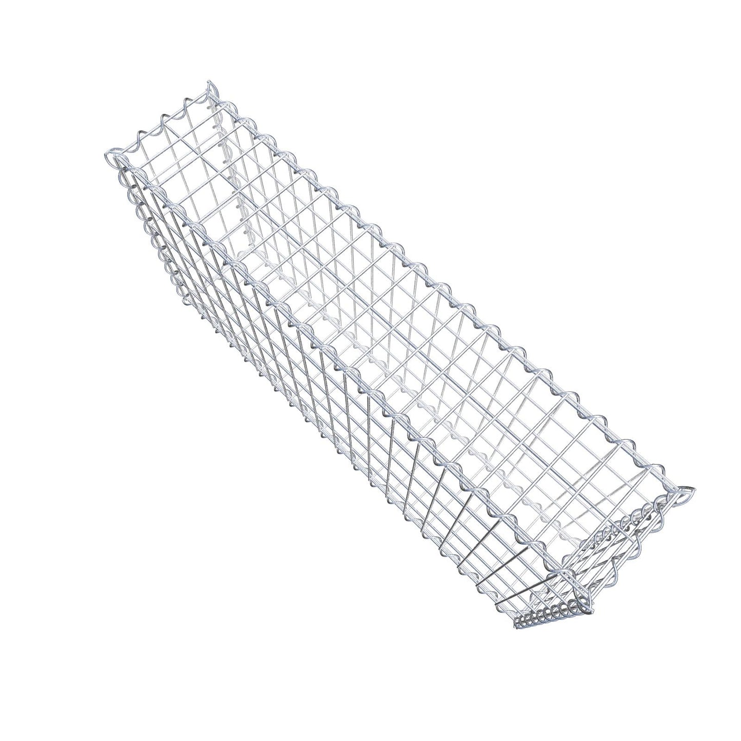 Juego de 2 gaviones de 100 cm x 50 cm x 20 cm (largo x alto x fondo), malla de 5 x 10 cm, en espiral