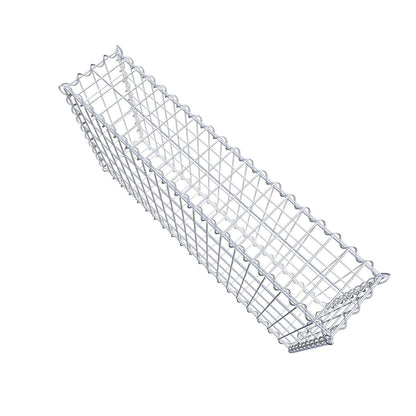 Juego de 2 gaviones de 100 cm x 50 cm x 20 cm (largo x alto x fondo), malla de 5 x 10 cm, en espiral