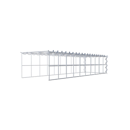 Opvokset gabion type 4 100 cm x 20 cm x 30 cm (L x H x D), maskestørrelse 10 cm x 10 cm, spiral