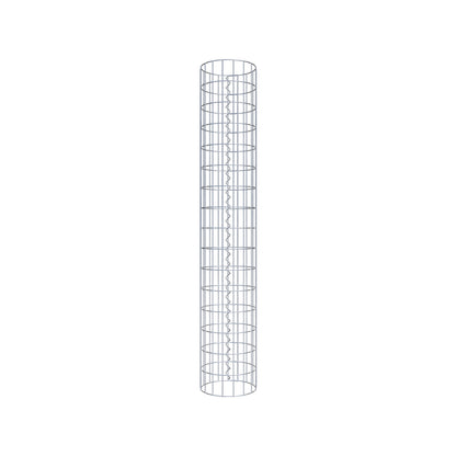 Gabion column around 27 cm diameter, 160 cm height, mesh size 5 cm x 10 cm