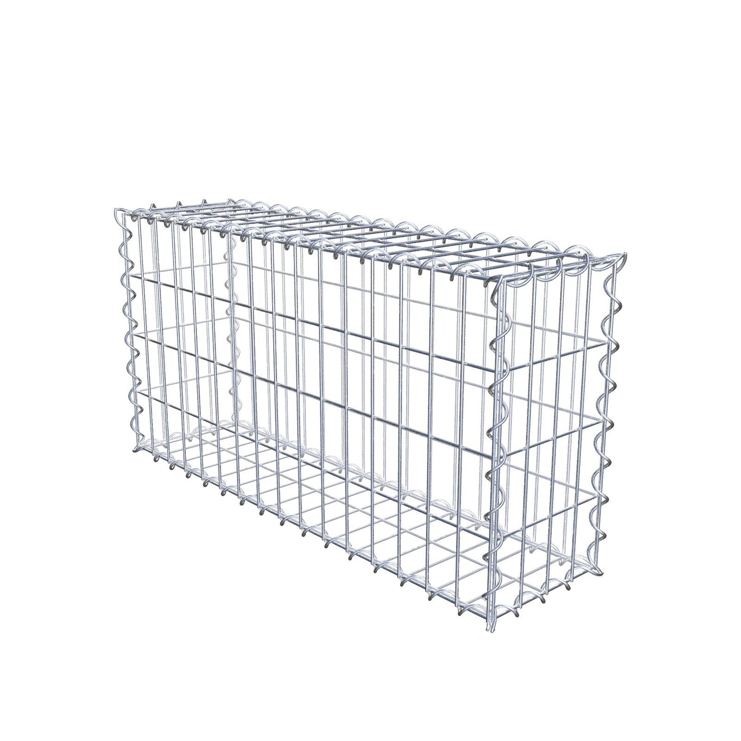 Gabion 80 cm x 40 cm x 20 cm (L x H x D), maskestørrelse 5 cm x 10 cm, spiral