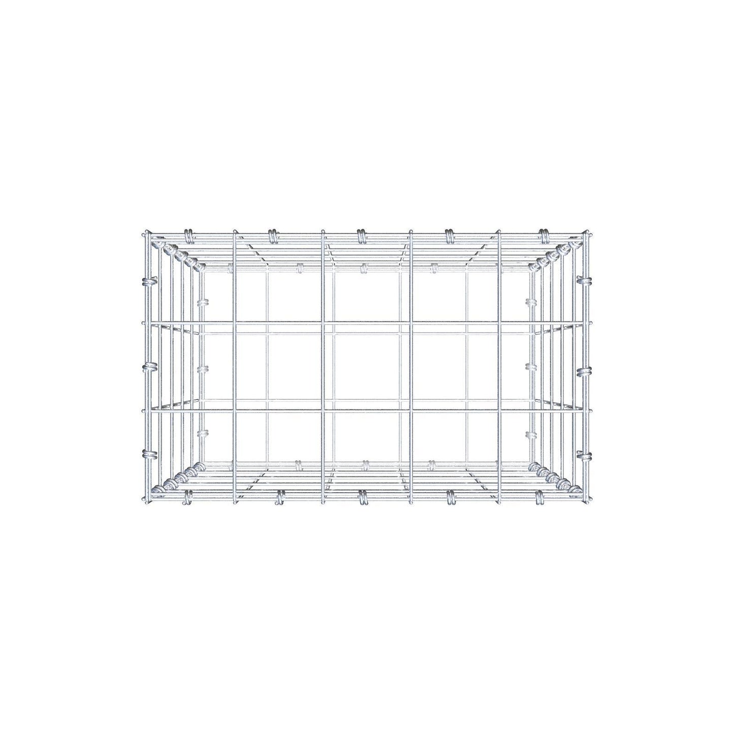 Gabione 50 cm x 50 cm x 30 cm (L x H x T), Maschenweite 10 x 10 cm, Spiralring