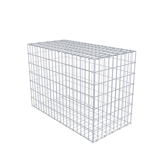 Gabione 100 cm x 70 cm x 50 cm (L x H x T), Maschenweite 5 x 10 cm, Spiralring