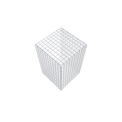 Monteret gabion type 2 80 cm x 50 cm x 50 cm (L x H x D), maskestørrelse 5 cm x 5 cm, C-ring