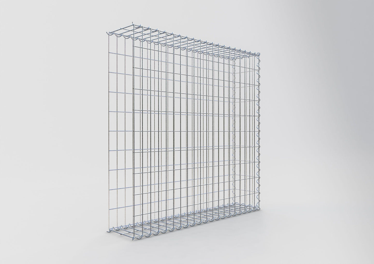Gabião tipo 2 100 cm x 100 cm x 20 cm (C x A x P), malhagem 5 cm x 10 cm, espiral
