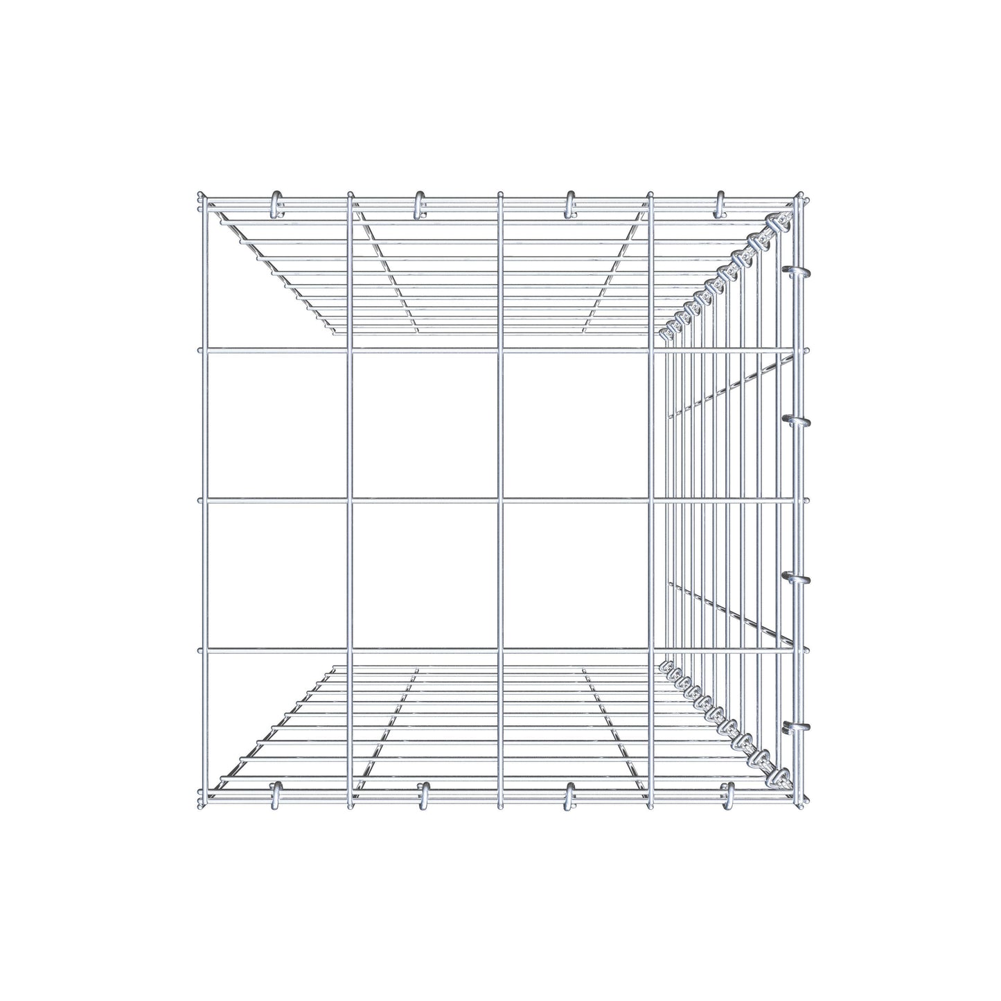 Fourche rapportée type 4 100 cm x 40 cm x 40 cm (L x H x P), mailles 10 cm x 10 cm, anneau en C