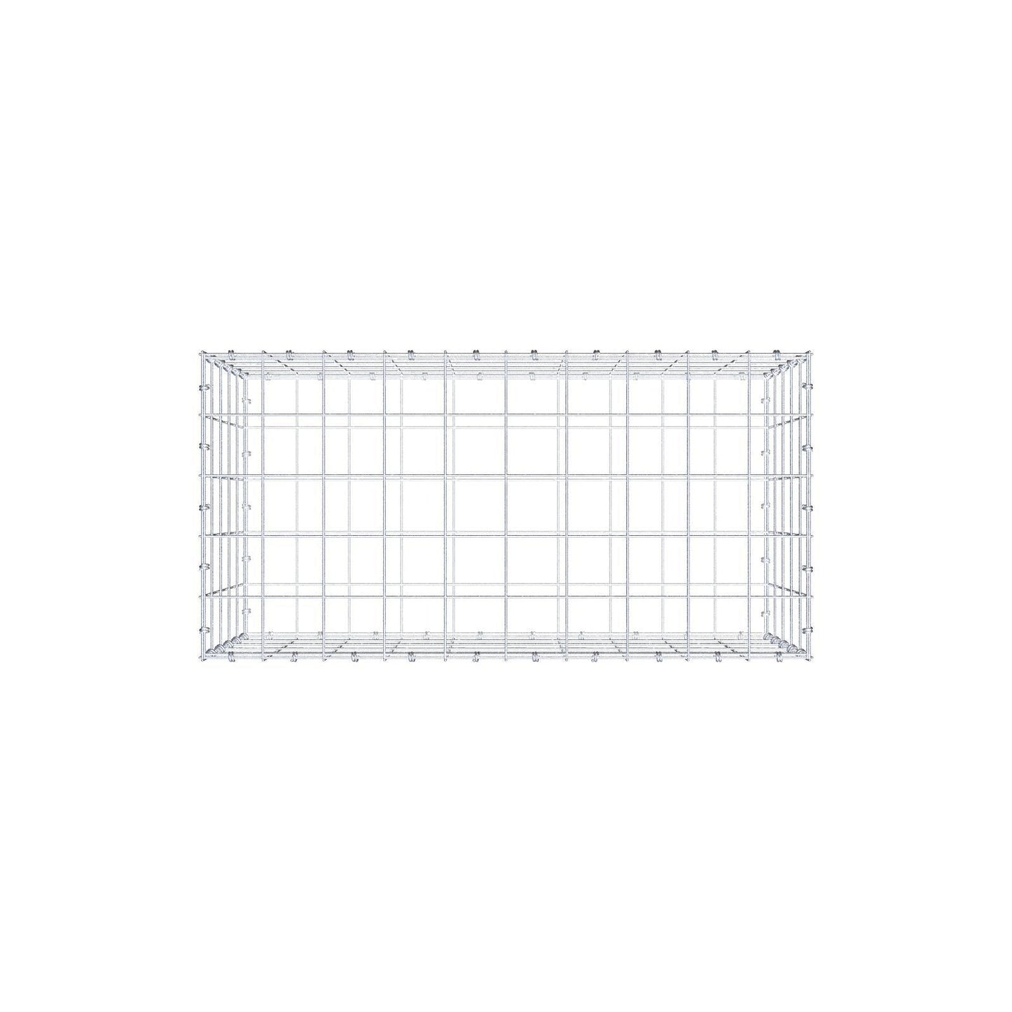 Gabion 100 cm x 50 cm x 50 cm (L x H x P), mailles 10 x 10 cm, anneau en spirale