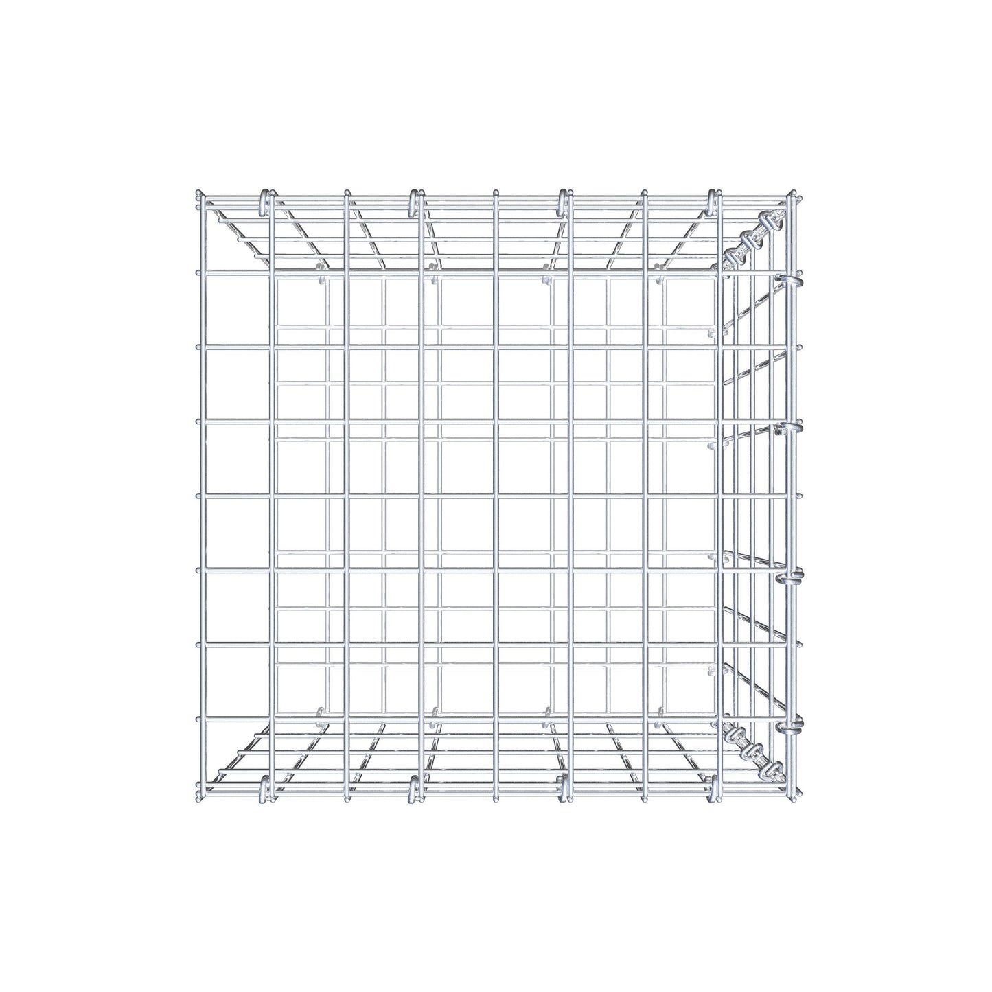 Anbaugabione Typ 2 40 cm x 40 cm x 40 cm, Maschenweite 5 cm x 10 cm, C-Ring