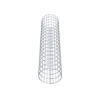 Columna de gaviones redonda 37 cm de diámetro, 160 cm de altura, malla 5 cm x 10 cm
