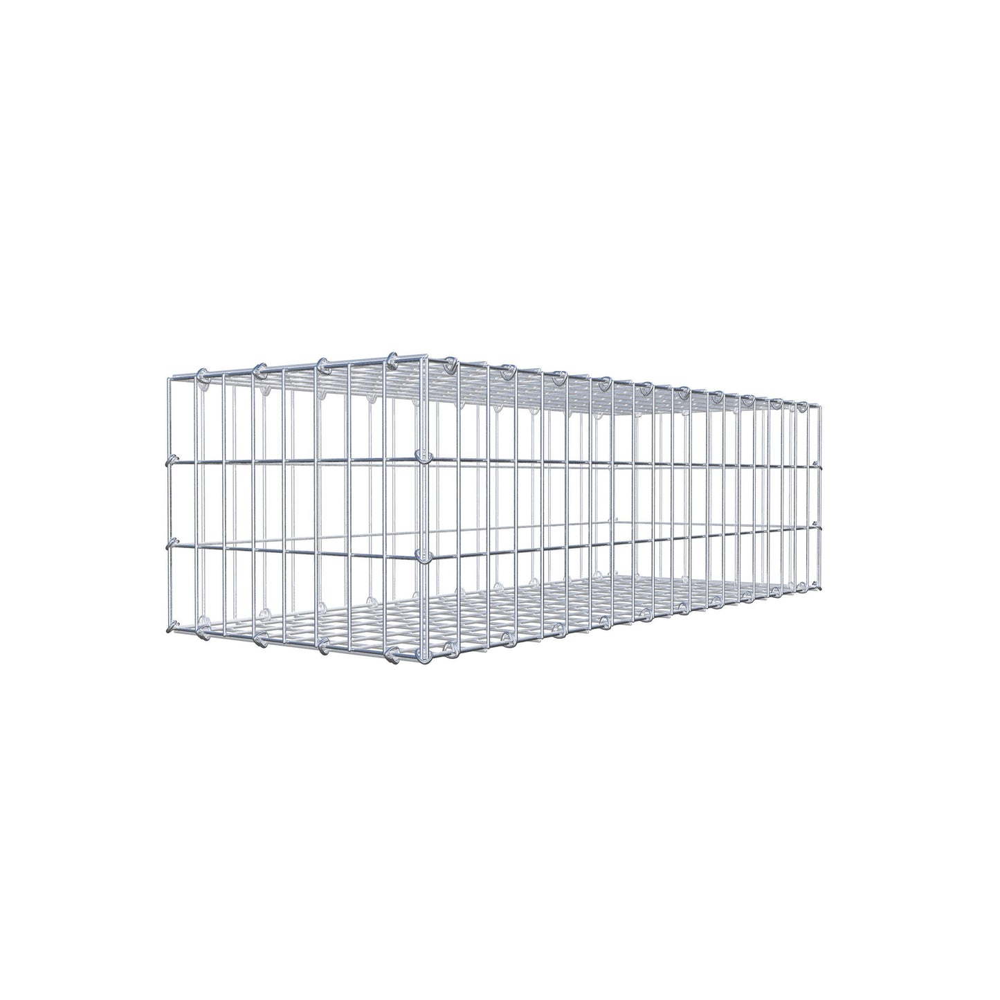 Gabbione 100 cm x 30 cm x 40 cm (L x H x P), maglia 5 cm x 10 cm, anello a C