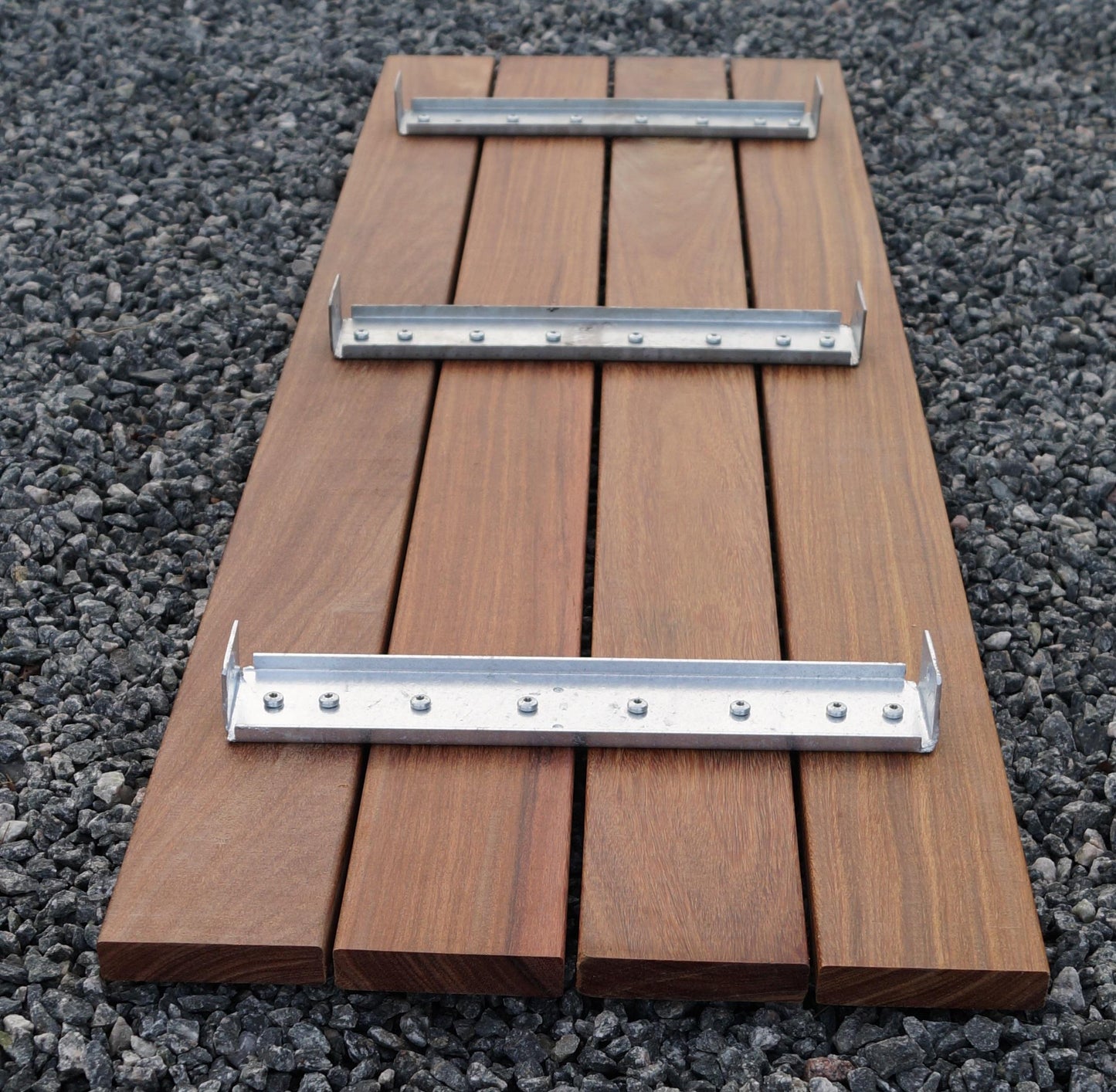 Banco de jardín gavión espiral 105 x 50 x 30 cm -3 TEAK MW 5 x 5 cm