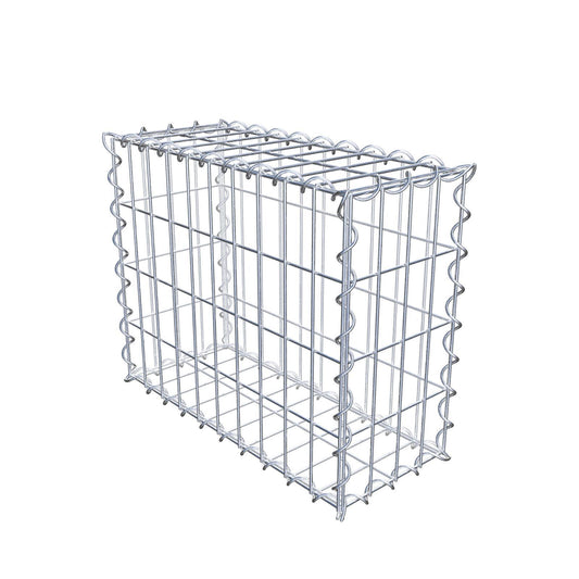 Gabião 50 cm x 40 cm x 20 cm (C x A x P), malhagem 5 cm x 10 cm, espiral