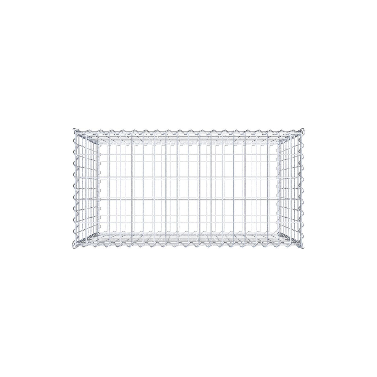 Gabião 100 cm x 80 cm x 50 cm (C x A x P), malhagem 5 cm x 10 cm, espiral