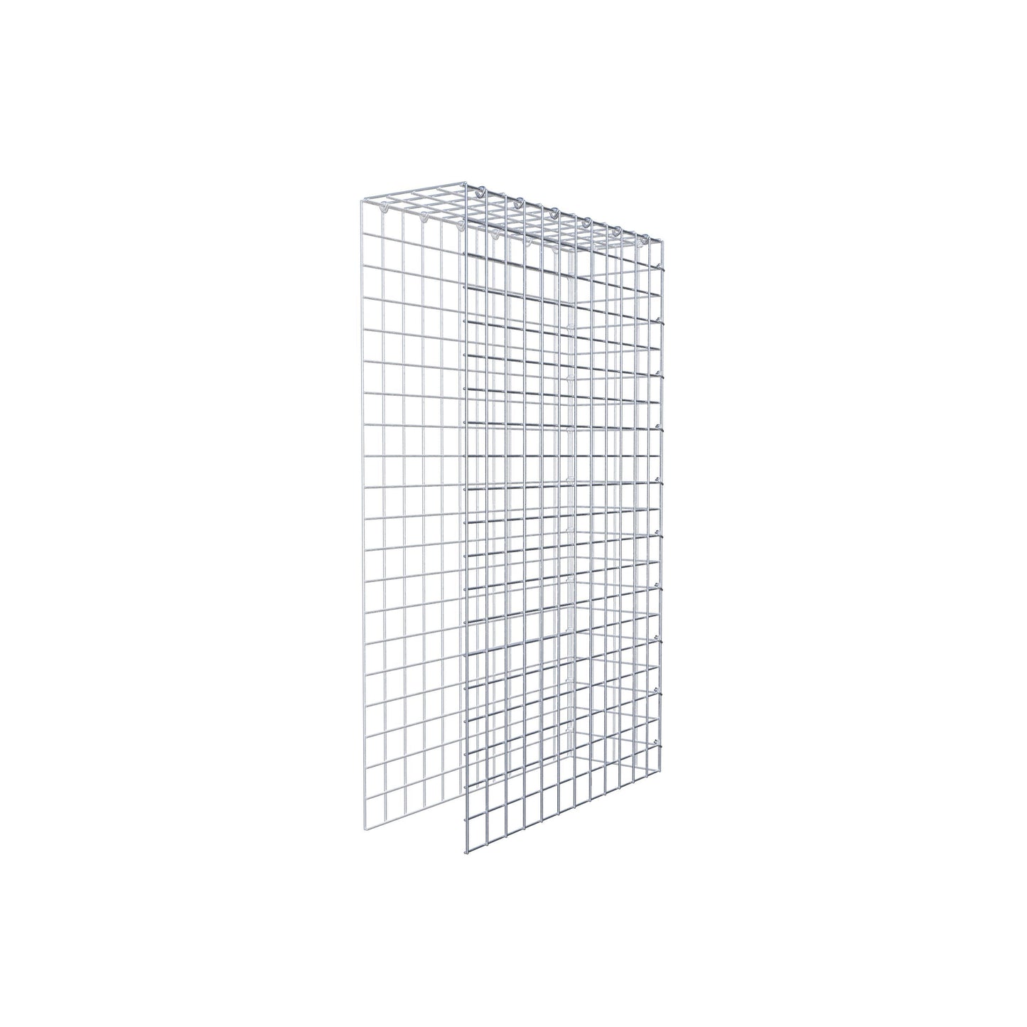 Gabbione aggiuntivo di tipo 4 100 cm x 60 cm x 20 cm (L x H x P), maglia 5 cm x 5 cm, anello a C