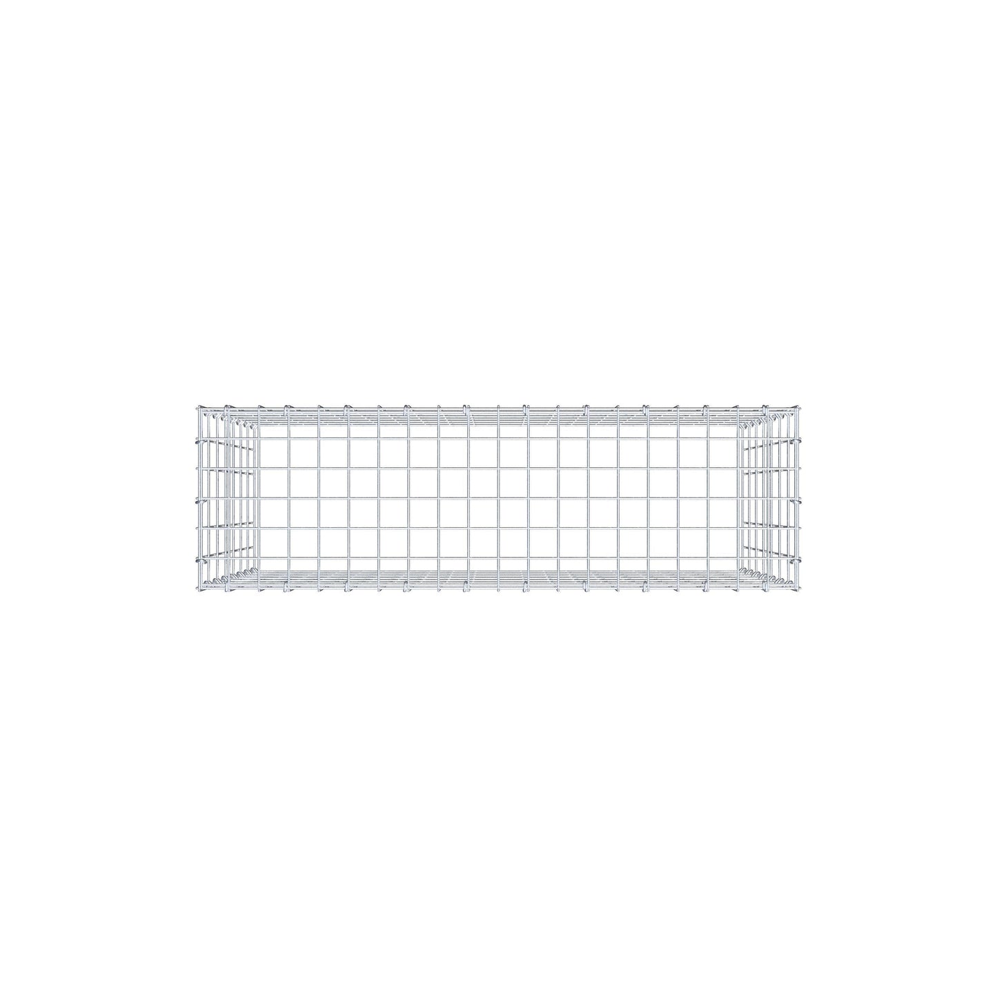 Typ 3 påbyggnadsgabion 100 cm x 70 cm x 30 cm (L x H x D), maskstorlek 5 cm x 10 cm, C-ring