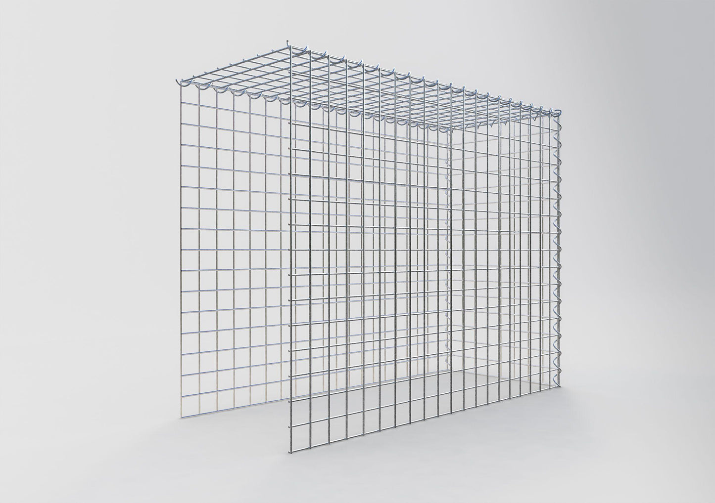 Gabion rapporté type 4 100 cm x 80 cm x 40 cm (L x H x P), mailles 5 cm x 5 cm, spirale
