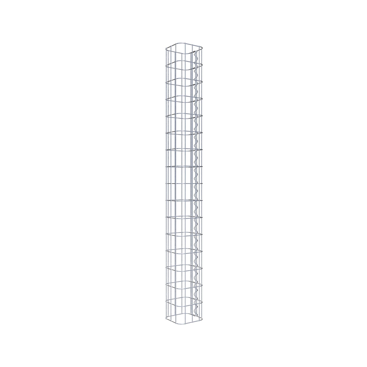 Colonne de gabion carrée 17 cm x 17 cm, 160 cm de hauteur, MW 5 cm x 10 cm