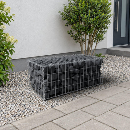 Gabbione 100 cm x 40 cm x 50 cm (L x H x P), maglia 5 cm x 10 cm, spirale