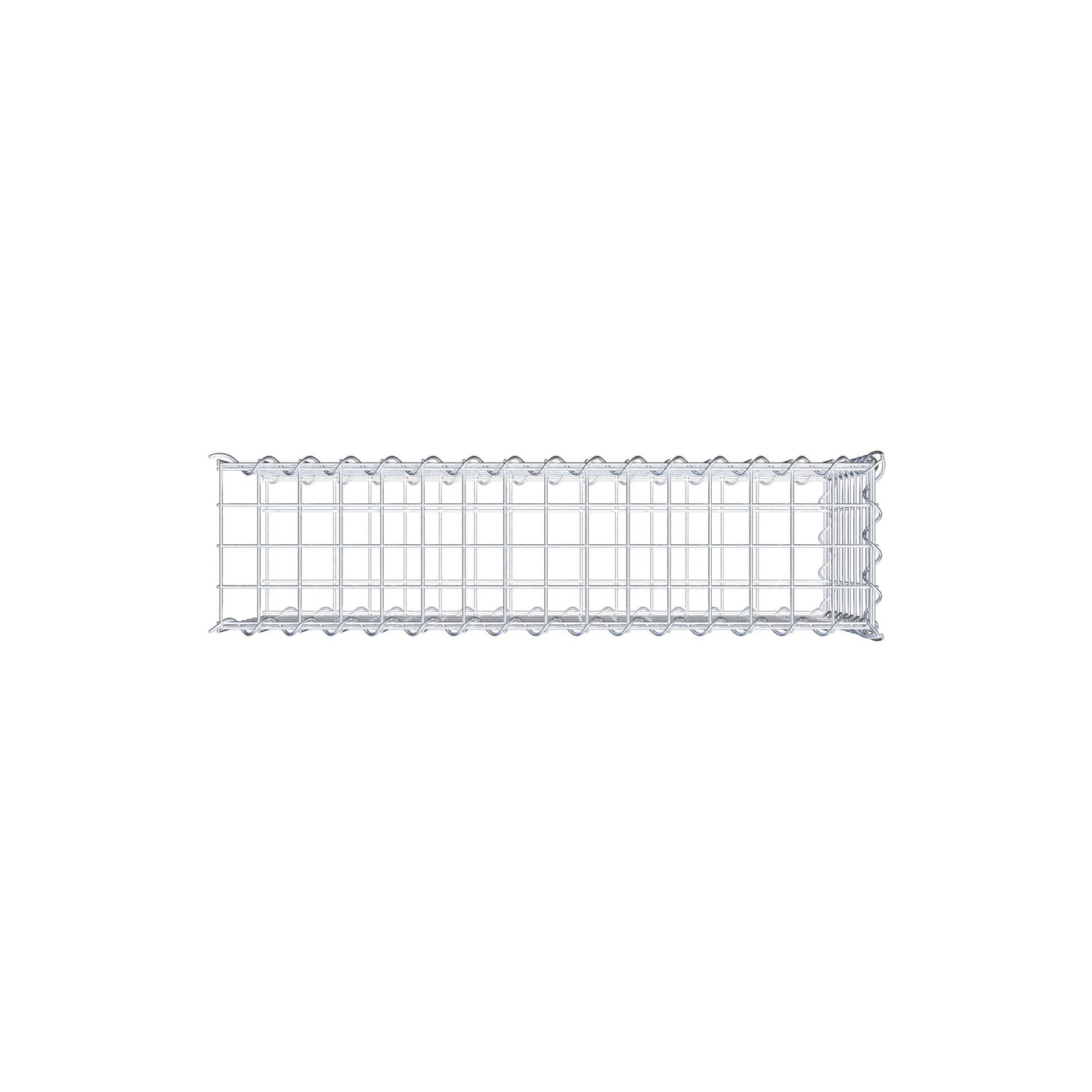 Monteret gabion type 2 80 cm x 40 cm x 20 cm (L x H x D), maskestørrelse 5 cm x 5 cm, spiral