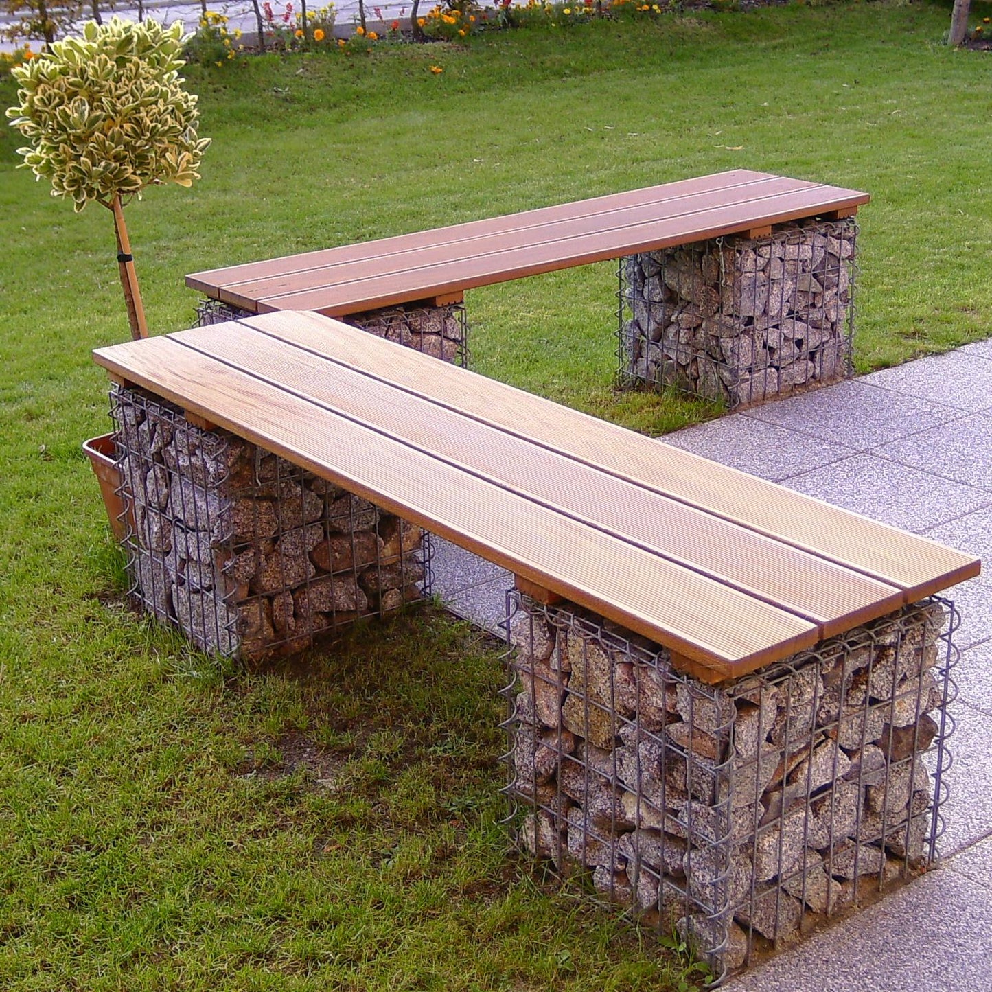 Gabion 40 cm x 40 cm x 40 cm (L x H x P), mailles 5 cm x 10 cm, spirale