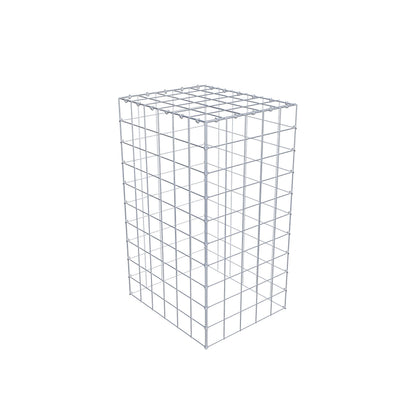 Monteret gabion type 3 100 cm x 60 cm x 50 cm (L x H x D), maskestørrelse 10 cm x 10 cm, C-ring