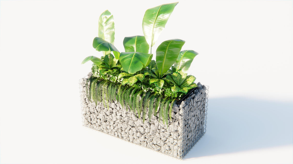 Hochbeet eckig 130 cm x 60 cm x 60 cm (L x H x T), Maschenweite 5 x 10 cm, Wandstärke 10 cm