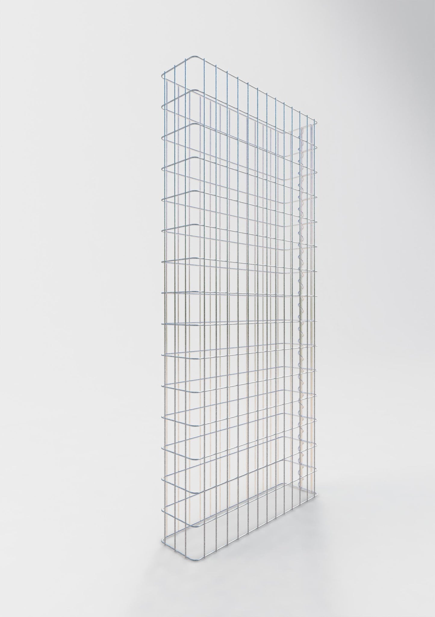 Gabion fence length 67 cm, height 160 cm, depth 17 cm, mesh size 5 x 10 cm