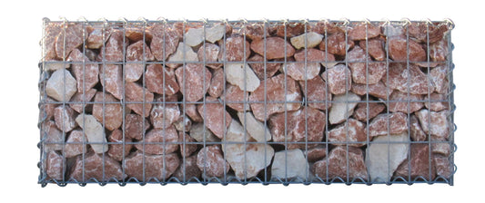 Conjunto de 2 gabiões 100 cm x 40 cm x 30 cm (C x A x P), malhagem 5 x 10 cm, espiral