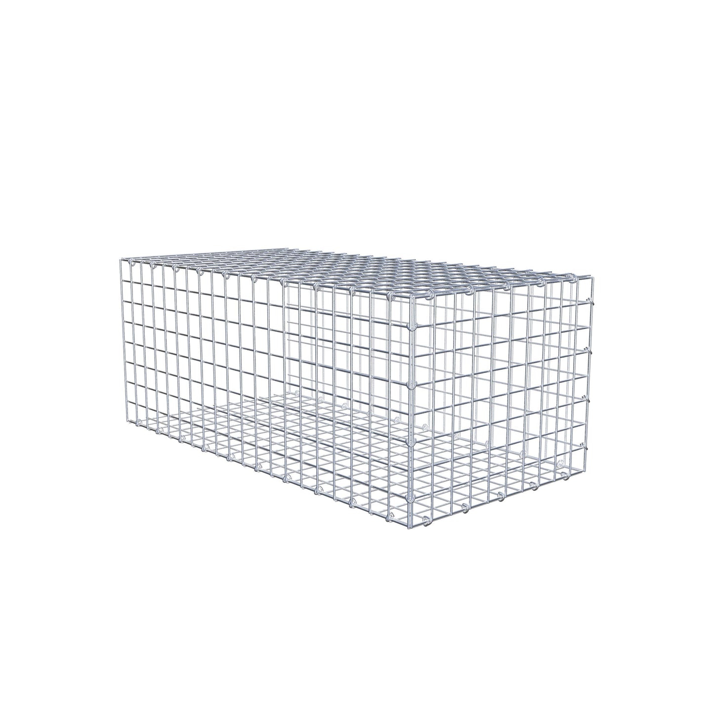 Monteret gabion type 2 100 cm x 40 cm x 50 cm (L x H x D), maskestørrelse 5 cm x 5 cm, C-ring