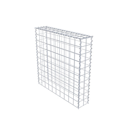 Opvokset gabion type 3 100 cm x 100 cm x 20 cm (L x H x D), maskestørrelse 10 cm x 10 cm, spiral