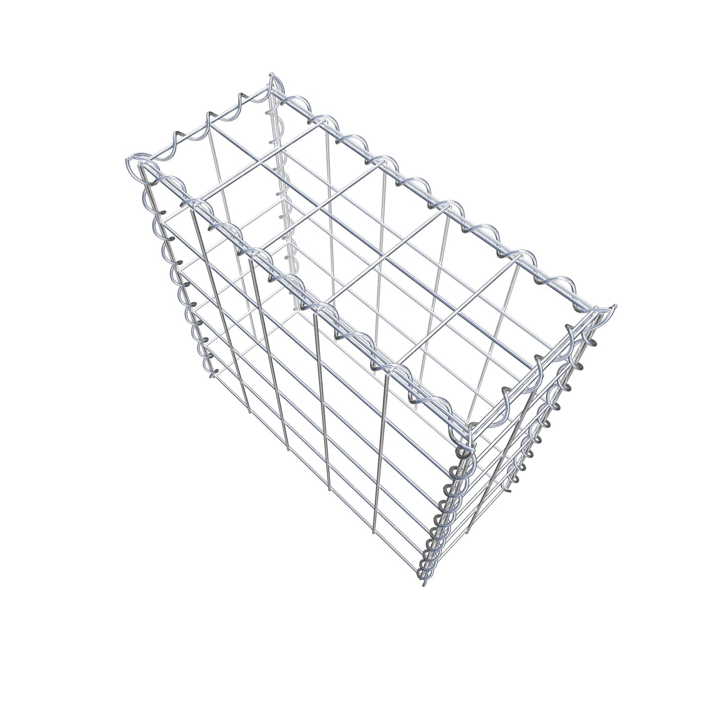 Gabion rapporté type 3 50 cm x 50 cm x 20 cm (L x H x P), mailles 10 cm x 10 cm, spirale