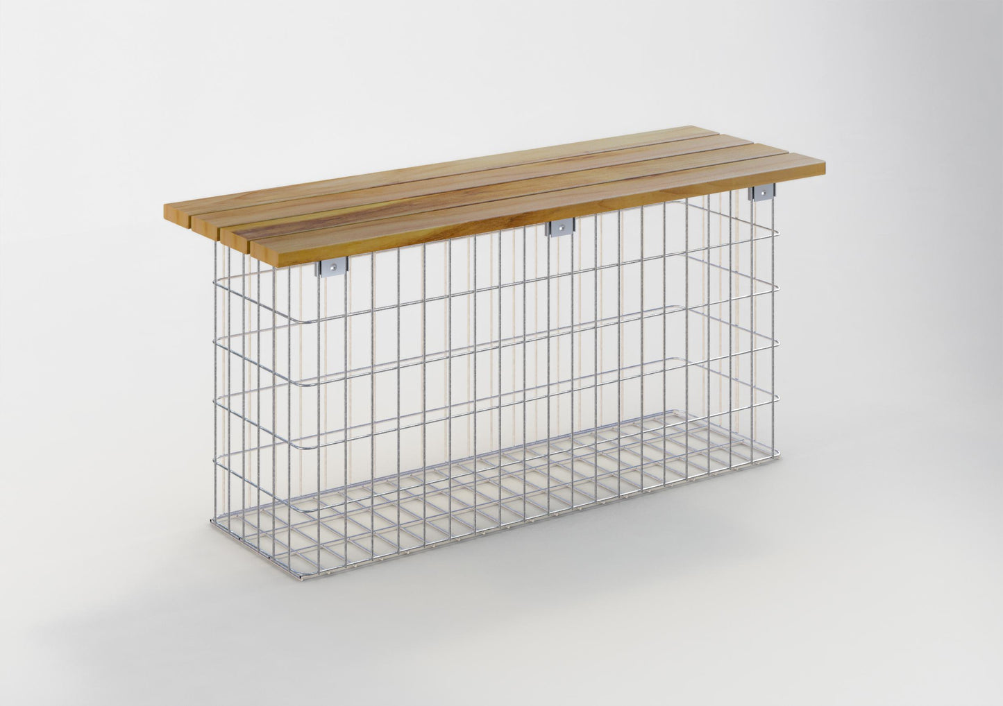 Panchina da giardino 102 x 50 x 32 cm TEAK MW 5 x 10 cm, zincato a caldo