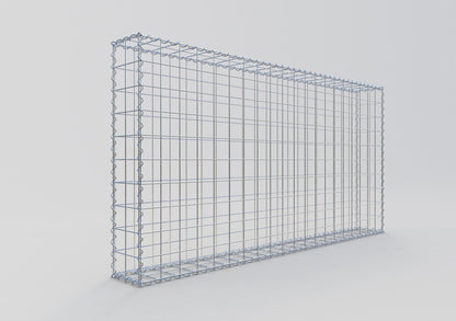 Schanskorf 200 cm x 100 cm x 20 cm (L x H x D), maaswijdte 10 cm x 10 cm, spiraalvormig